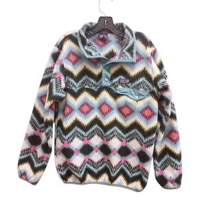 Patagonia Multicolor Kids Quarter Snap Fleece Pullover Size Medium (10)